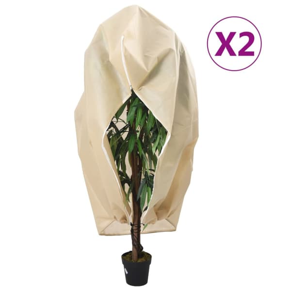Fiberdukar med blixtlås 2 st 70 g/m² 3,14x2,5 m