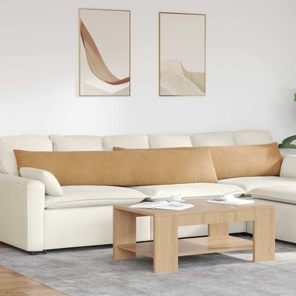 Sofakuddar 2 pcs Brun 200 x 40 cm Kordread tyg
