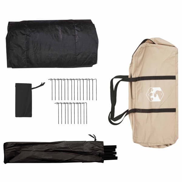 Familjetält Gräddvit 12-Person Polyester / Bomull