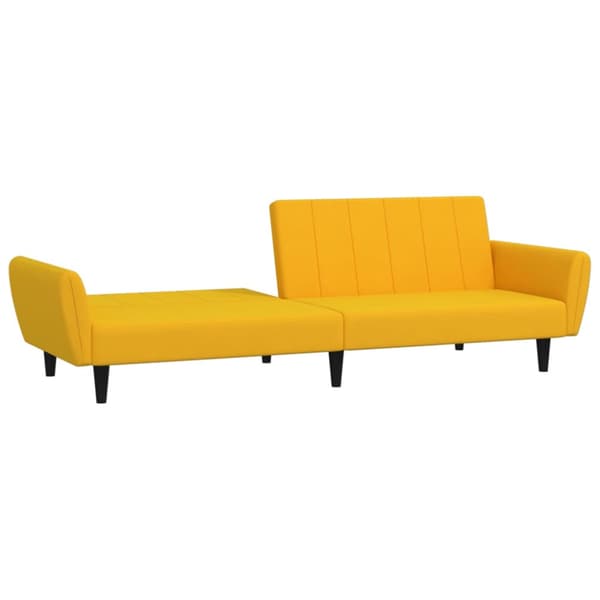 Bäddsoffa 2-sits gul sammet