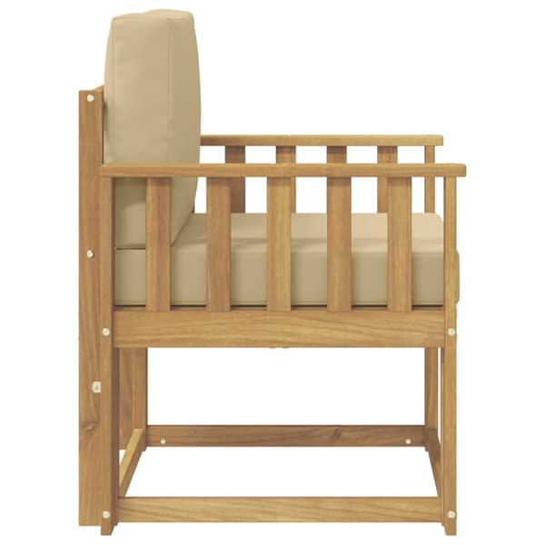 2 Stycke Utomhussoffset Polyester Vit och beige