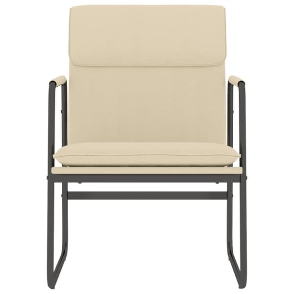 Loungestol gräddvit 55x64x80 cm tyg