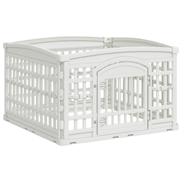 4-delad Hundlekhage Vit 91 x 91 x 58 cm Plast
