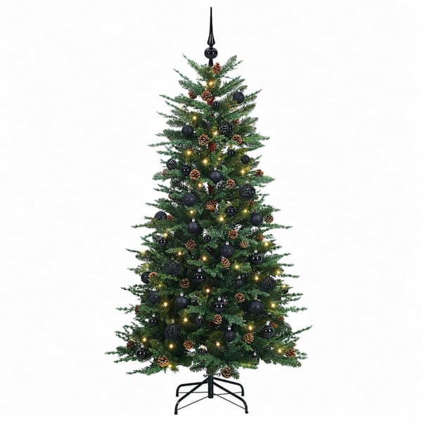 Plast Hingad Julgran 150 cm 150 LED-lampor Varmvit PE & PVC