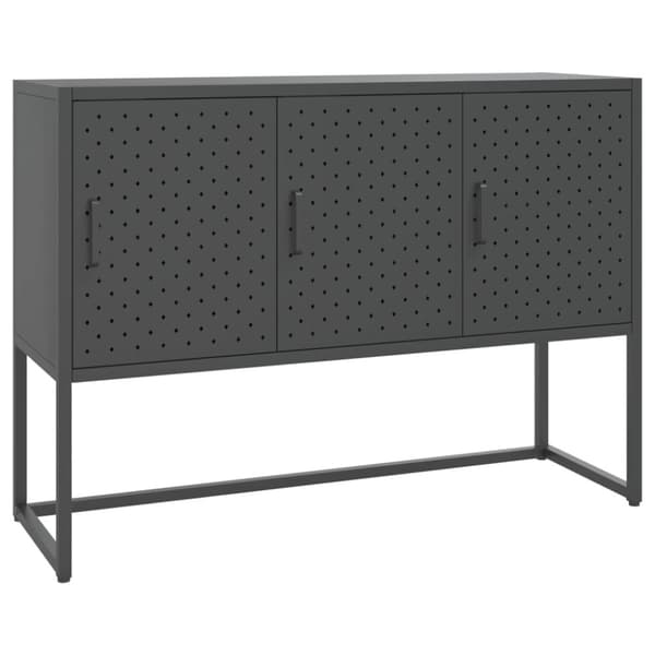 Skänk antracit 105x35x75 cm stål