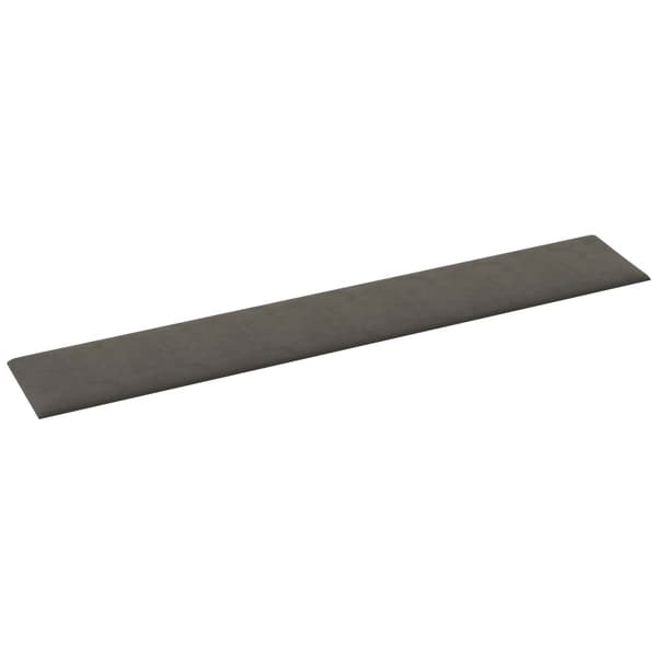 Väggsänggavel 12 pcs Mörkgrå 90 x 15 cm Sammet