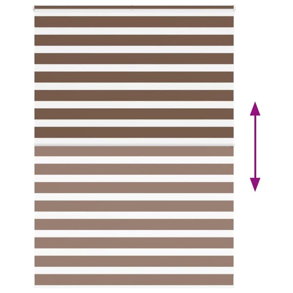 Rullgardin zebra brun 165x200 cm tyg bredd 160,9 cm polyester