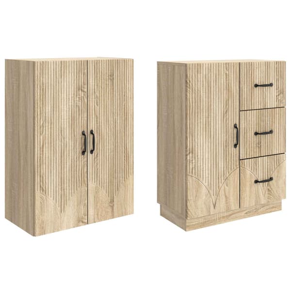 Skåpset 2 pcs Sonoma-ek Konstruerat trä