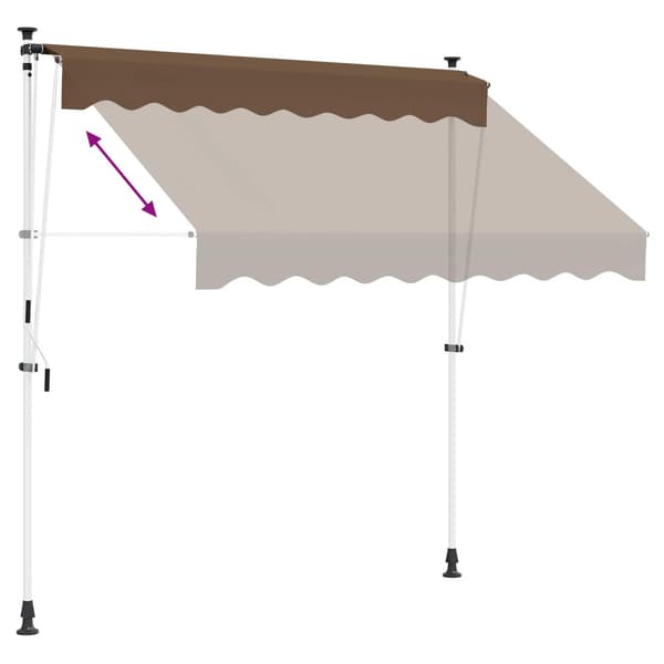 Manuell Utdragbar Markis Taupe 150 cm