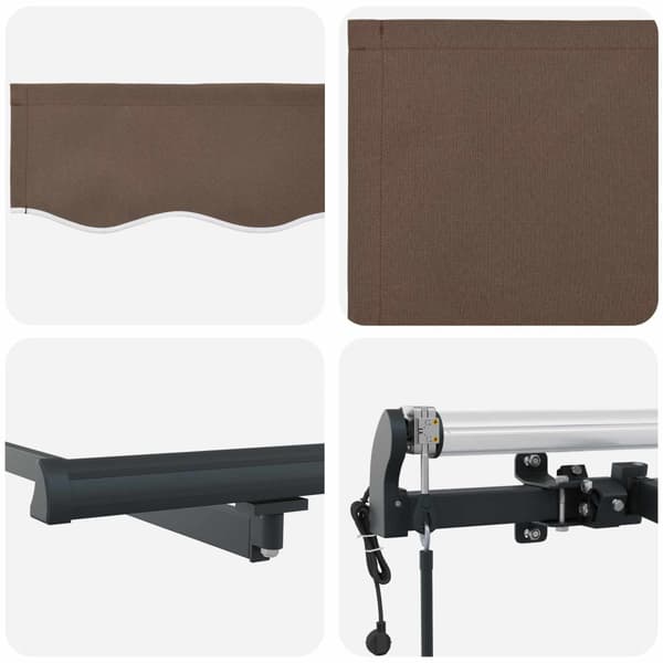Markis tyg Taupe 450 × 300 cm Polyester