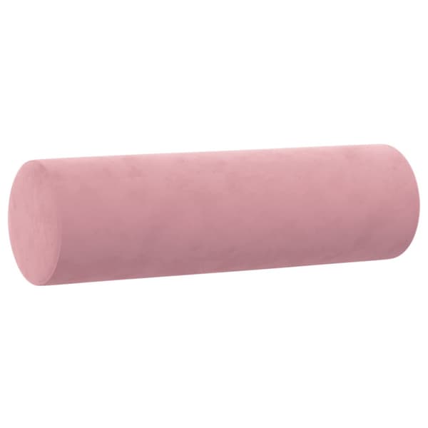 Soffgrupp med dynor 4 delar rosa sammet
