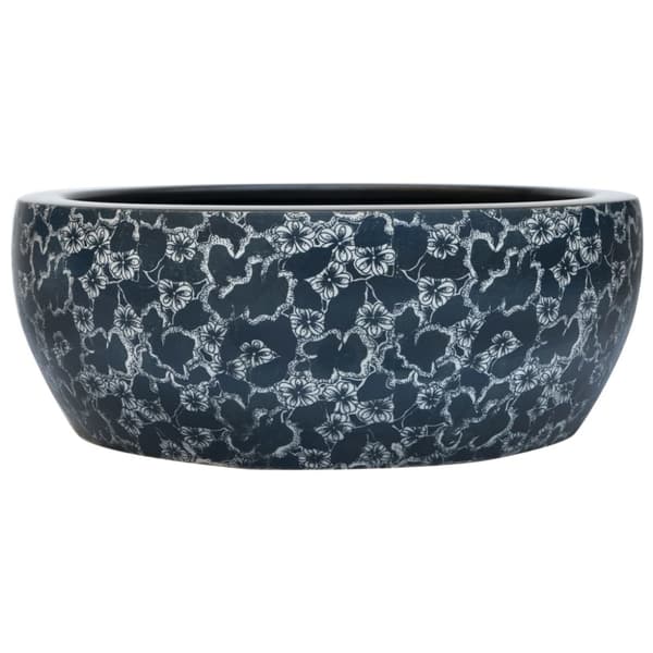 Handfat svart och blå rund Φ41x14 cm keramik