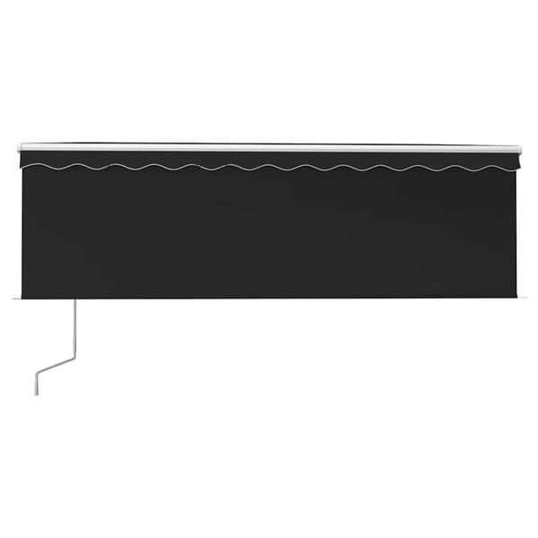 Automatisk markis vindsensor rullgardin LED 4,5x3m antracit