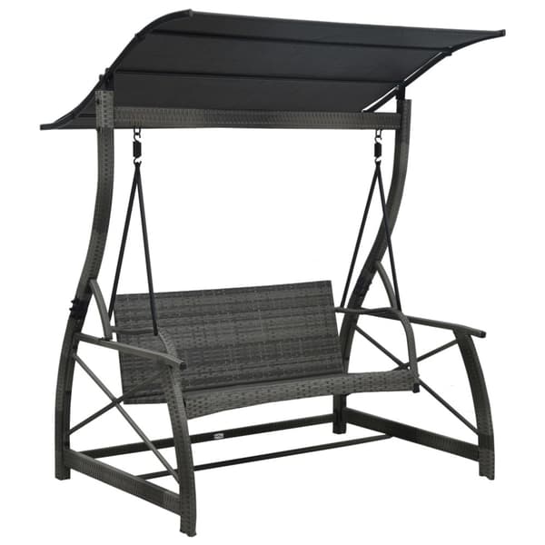 Hammock 3-sits med tak konstrotting grå