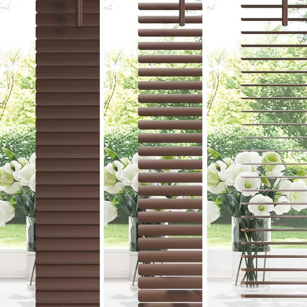 Persienn Mörkbrun med Mönster 150 x 70 cm 25 mm PVC