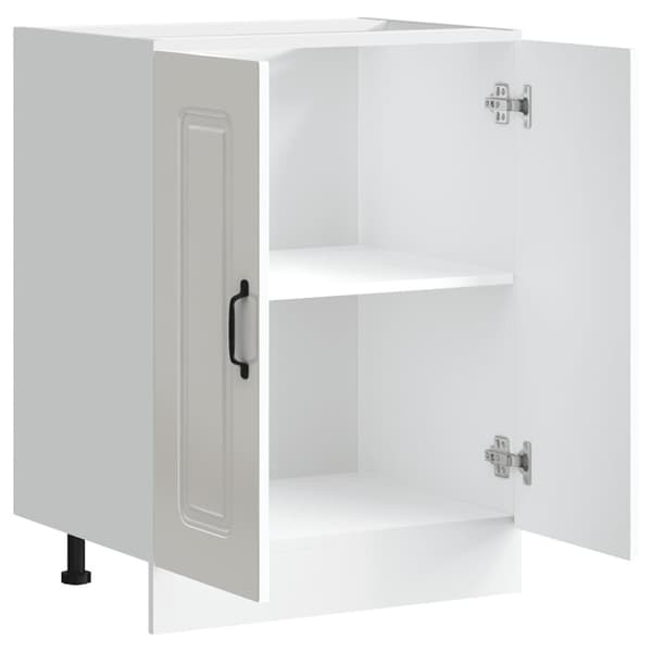 Diskbänk underskåp högglans vit 60x46x81,5 cm konstruerat trä