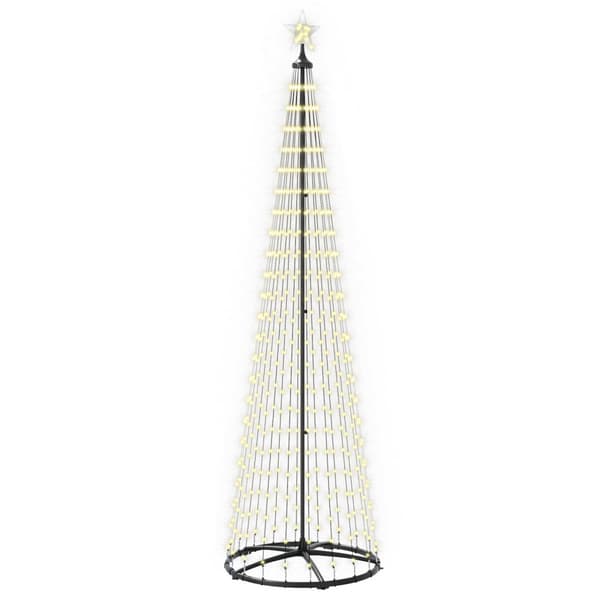 LED-konjulgran 250 cm 470 LED-lampor Varmvit Stål Vit