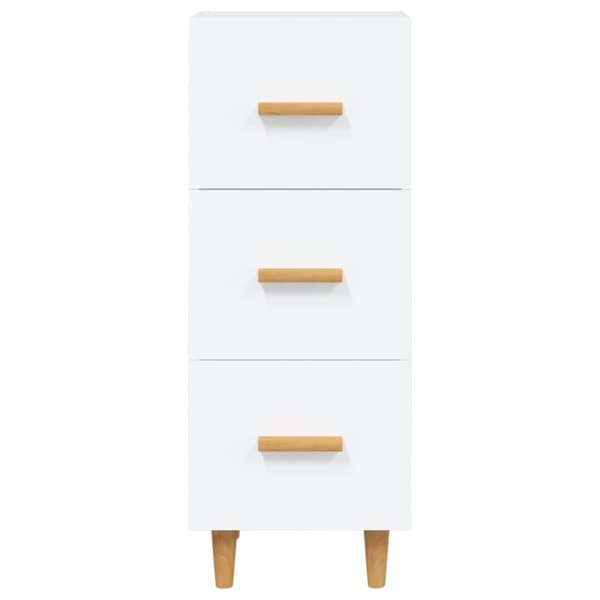 Skänk vit 34,5x34x90 cm konstruerat trä