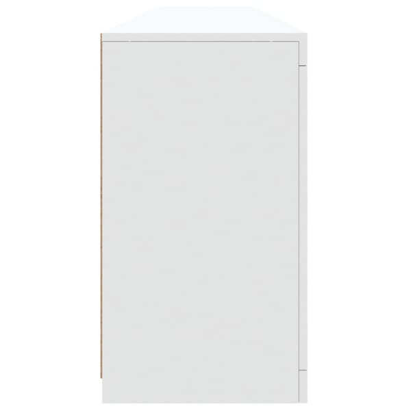 Skänk med LED-belysning vit 202x37x67 cm