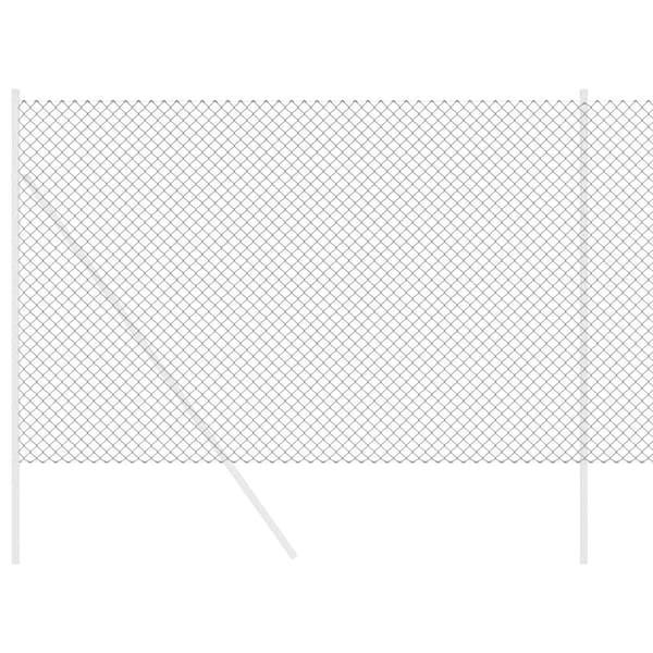 Kedjelänk Stängsel Grå 10 x 1,6 m Stål