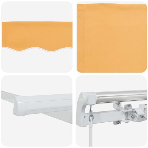 Utdragbar markis Sand 600 cm 100% Polyester och Aluminium