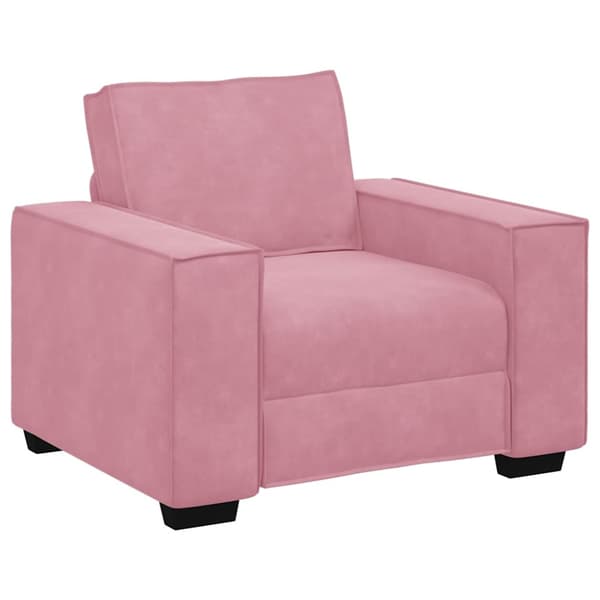 Soffstol rosa 100x78x84 cm sammet
