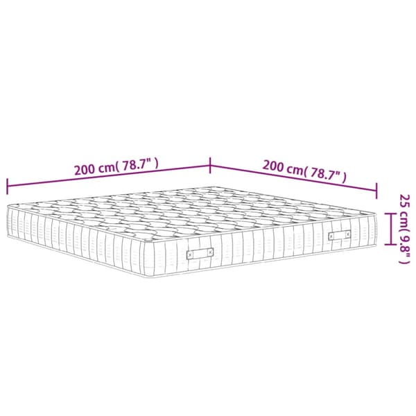Pocketresårmadrass medium fast 200x200 cm