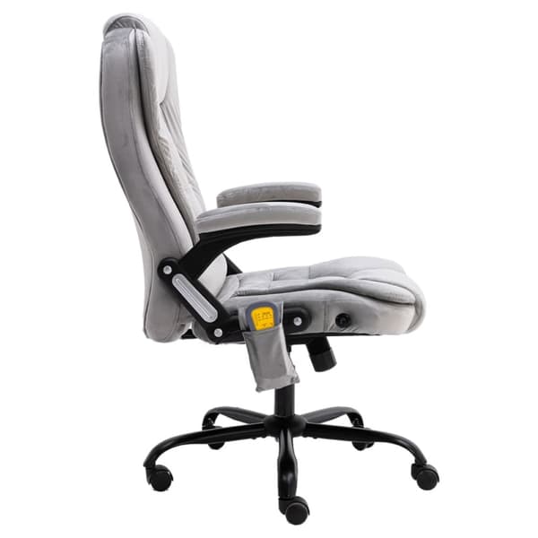 Massagekontorsstol ljusgrå sammet