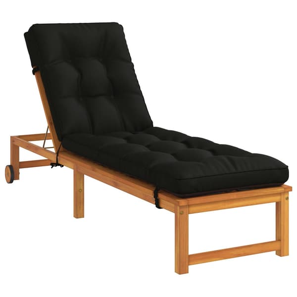 Solstol Kudde VIANEN 100% Polyester Svart 200 x 55 x 8 cm