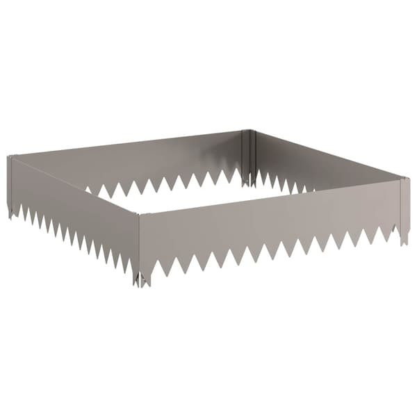 Kant för gräsmatta 4 pcs 100 x 100 x 20 cm Stål Rostig
