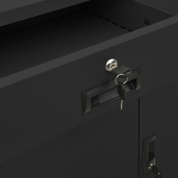 Dokumentskåp antracit 90x40x102 cm stål