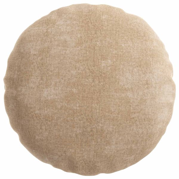 Kuddöverdrag 2 st HEERLEN Taupe Ø 30 cm Chenilletyg