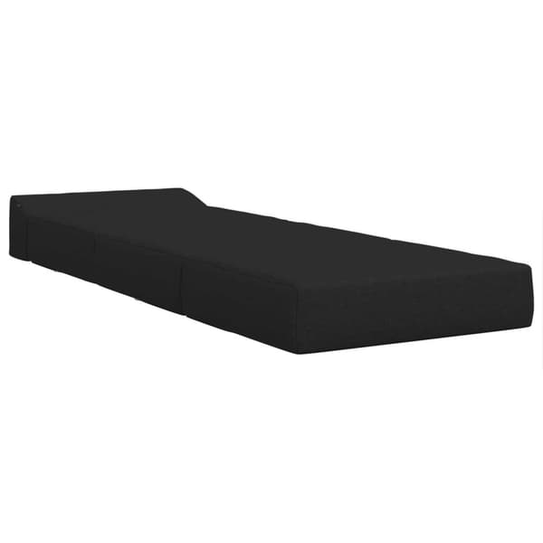 Fällbar Soffbed Svart 200 x 70 x 10 cm Tyg