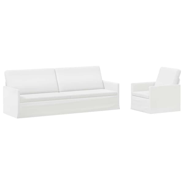 Soffset 2 st Vit Tyg