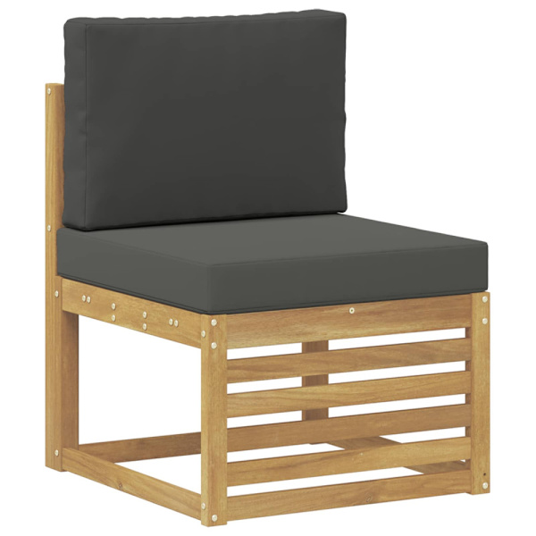 Soffgrupper med kudde 9 pcs Vit och antracit Polyester