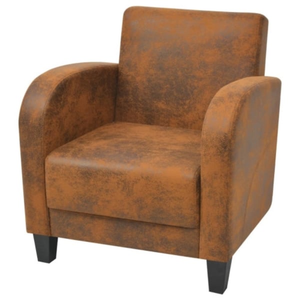 Fåtölj brun 73x72x76 cm