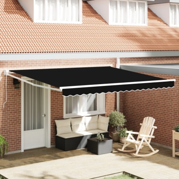 Manual Utdragbar Markis Svart 400x300 cm
