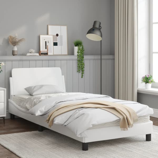 Bed Frame "Dover" White 80x200 cm Faux Leather