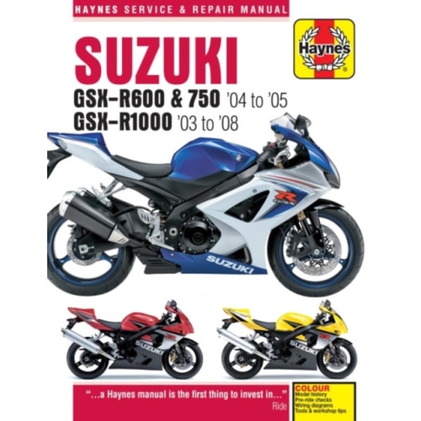 Suzuki GSX-R600/750 (04 - 05) & GSX-R1000 (03 - 08) Haynes Repair Manual (häftad, eng)