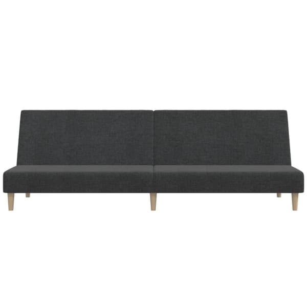 Bäddsoffa 2-sits mörkgrå tyg