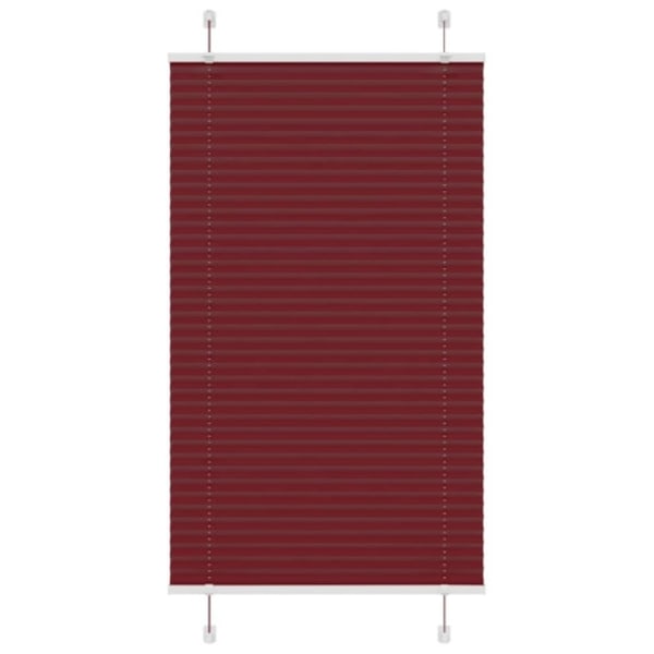 Plisserad persienn Bordeaux röd 75x150 cm tyg bredd 74,4 cm