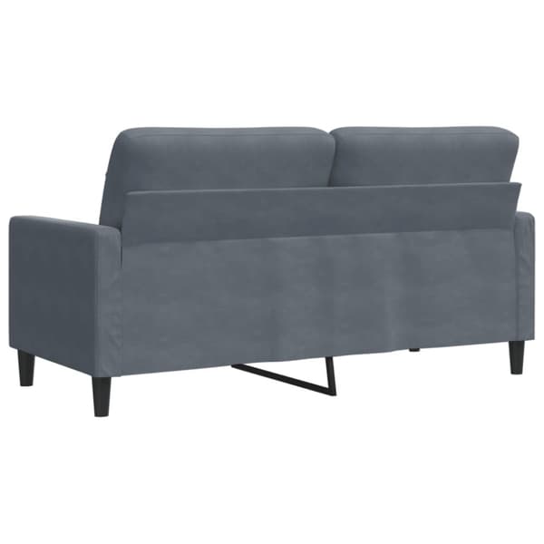 Soffa 2-sits mörkgrå 140 cm sammet