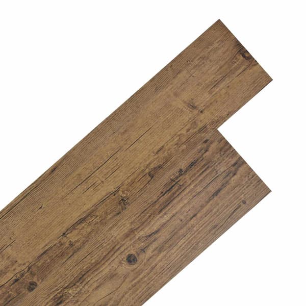 Golvplankor 18 pcs Valnöt Brun 2,51 m² PVC
