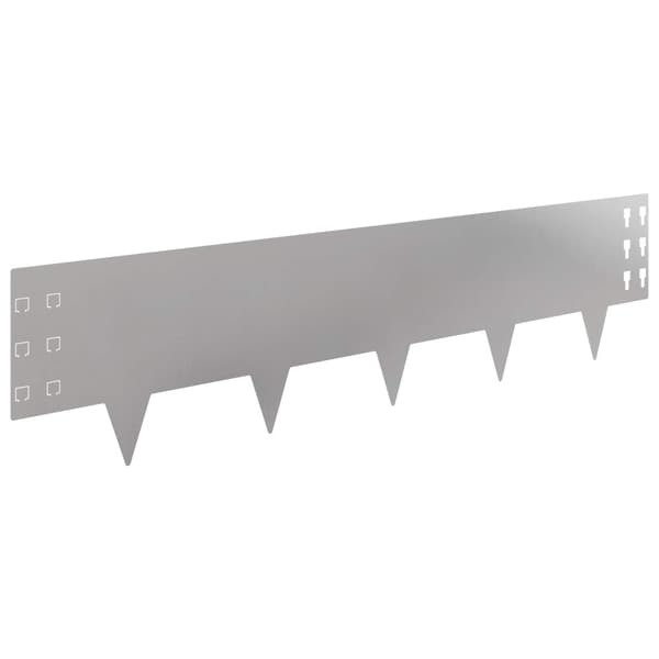Kant för gräsmatta 10 pcs 100 x 25 cm Stål Silver
