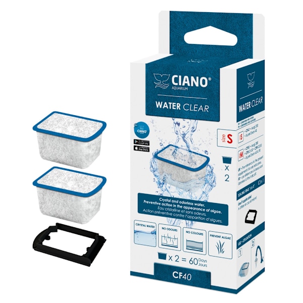 Water Clear Small Ciano 2-pack