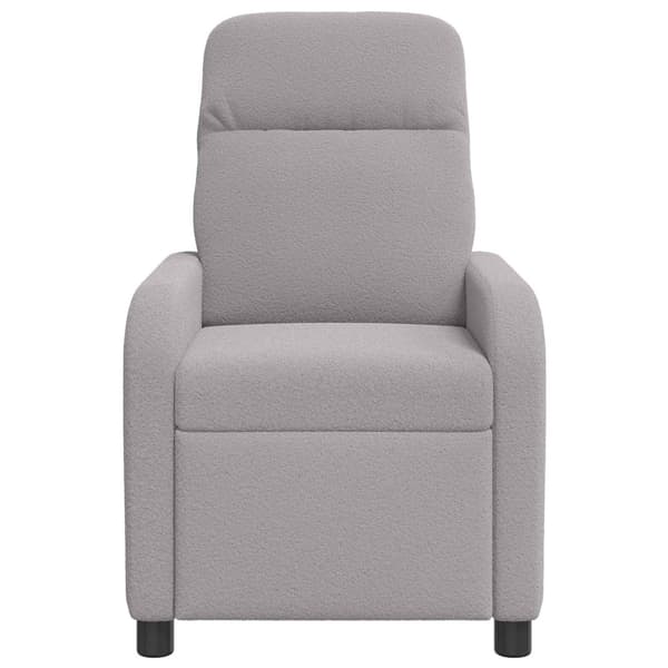 Massagefåtölj Ljusgrå Bouclé
