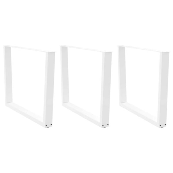 Matbordsben V-formade 3 st vita 100x(72-73,3) cm stål