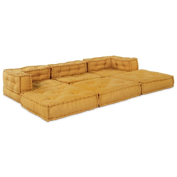Modulsofa enhet Tyg Gul 210 x 70 x 56 cm