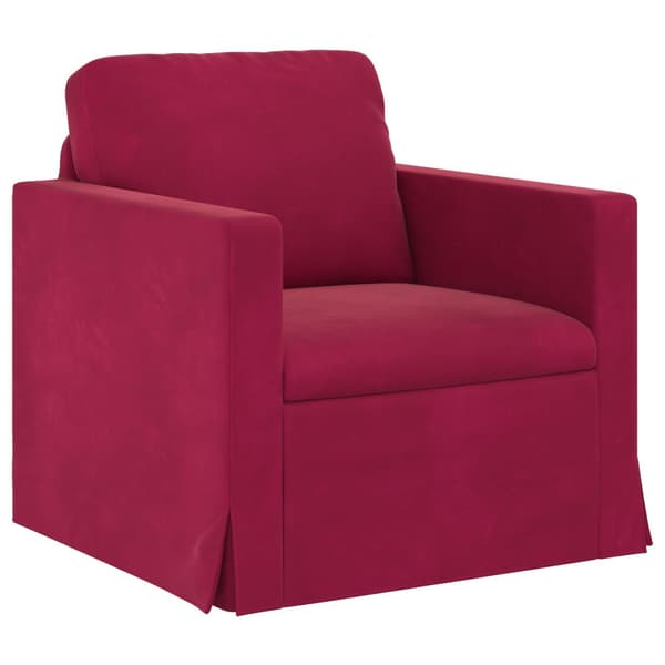Soffa Vinröd 78 x 78 x 80 cm Sammet