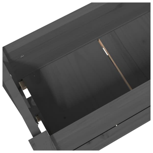 Odlingslåda grå 77x25x66 cm massiv furu